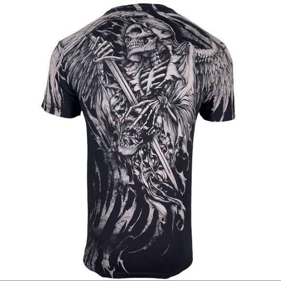 Xtreme Couture by Affliction Men's T-Shirt Wielding Death - Picture 3 of 9
